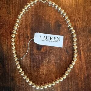 Lauren Ralph Lauren Gold-Tone Metal Bead Collar Necklace